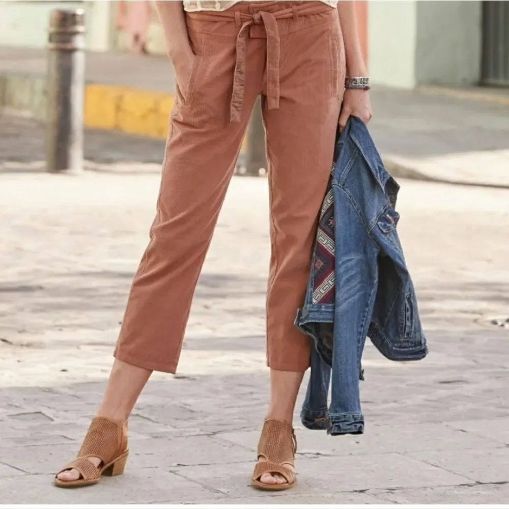 NWOT Sundance rust/ orange, Emily corduroy ankle pants size 10 with 27" inseam